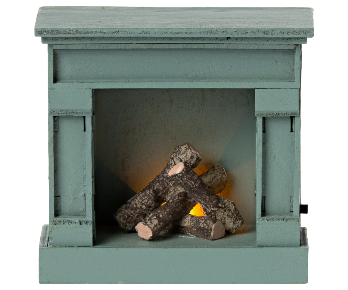 Maileg Maileg Miniature fireplace vintage blue  - Hola BB