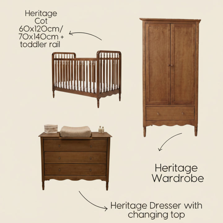Heritage Walnut Complete Room Bundle - Mix & Match *