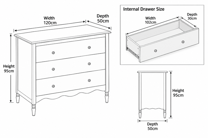Commode Heritage Vintage en noyer