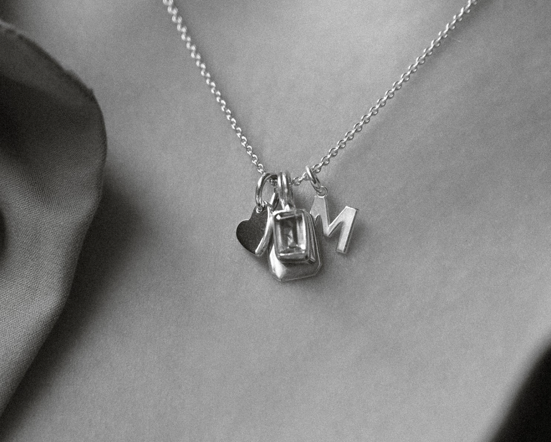 Gümüş Doğum Taşı Kolye - Çoklu Taşlar