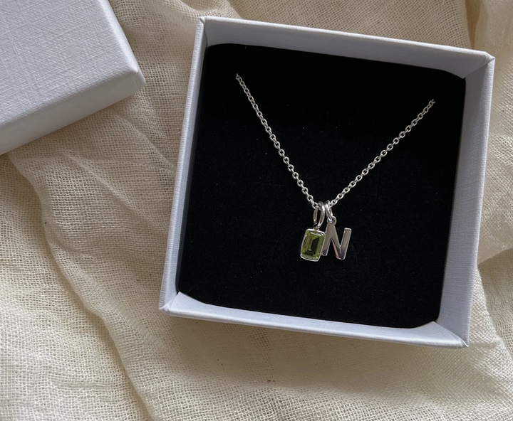 Gümüş Doğum Taşı Kolye - Çoklu Taşlar