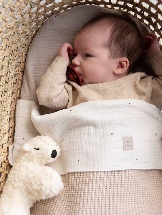 Coperta in cotone lavorata a maglia per neonati