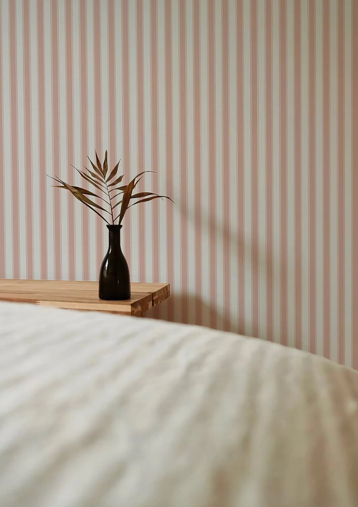 Summer Gray French Stripes Wallpaper - Hola BB