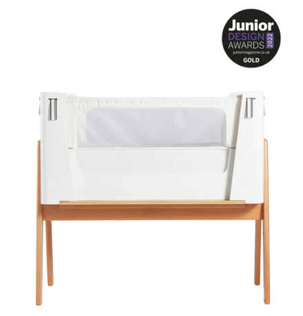 Gaia Baby Hera Co-sleep Crib - Scandi White | Natural  - Hola BB