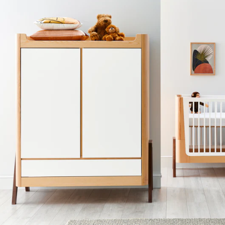 Gaia Baby Hera Wardrobe - Natural Ash | Walnut  - Hola BB