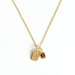 MAYLI Gold Birth Stone Initial Pendant - Multiple stones  - Hola BB