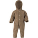 Engel Hooded buttoned overall with cuffs - Walnut mélange  - Hola BB